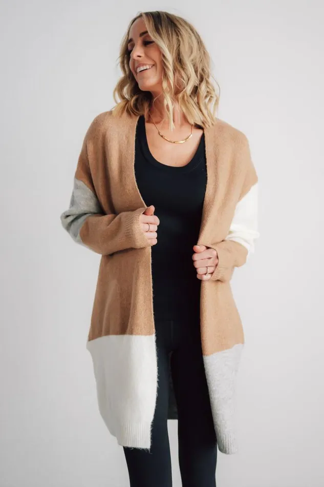Women Pierson Color Block Cardigan Camel Baltic Born Cardigans Women Pierson Color Block Cardigan Camel Baltic Born Cardigans