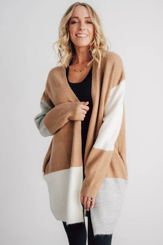 Women Pierson Color Block Cardigan Camel Baltic Born Cardigans Women Pierson Color Block Cardigan Camel Baltic Born Cardigans
