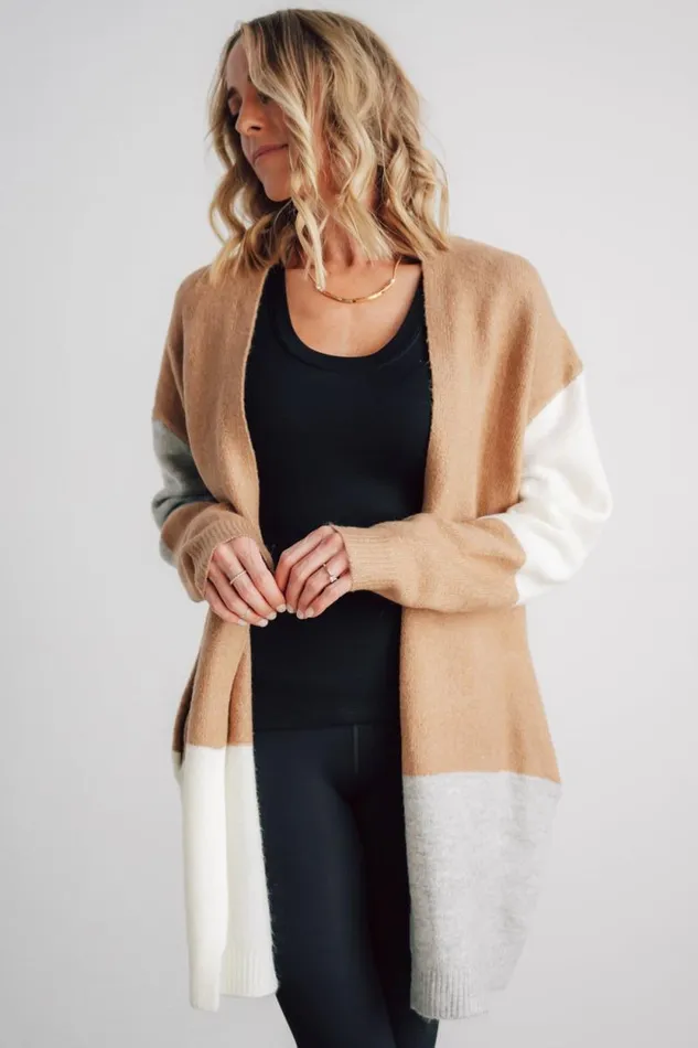 Women Pierson Color Block Cardigan Camel Baltic Born Cardigans Women Pierson Color Block Cardigan Camel Baltic Born Cardigans