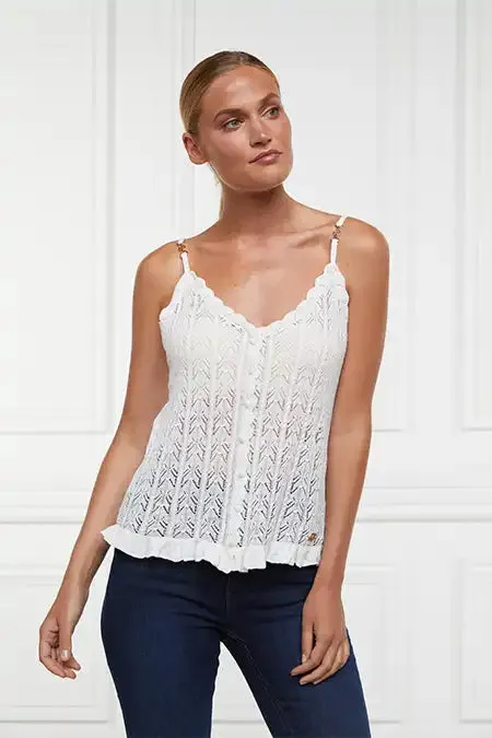 Women Pointelle Cami Natural Holland Cooper Tops Women Pointelle Cami Natural Holland Cooper Tops