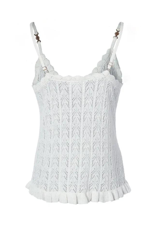 Women Pointelle Cami Natural Holland Cooper Tops Women Pointelle Cami Natural Holland Cooper Tops