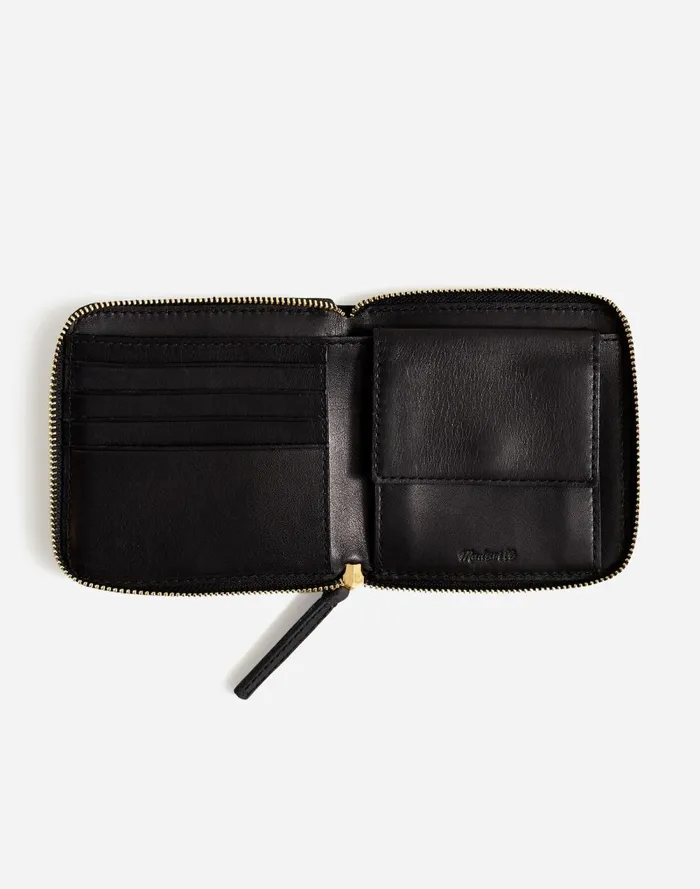 Women Pouches and Wallets Madewell The Essential Zip Wallet True Black