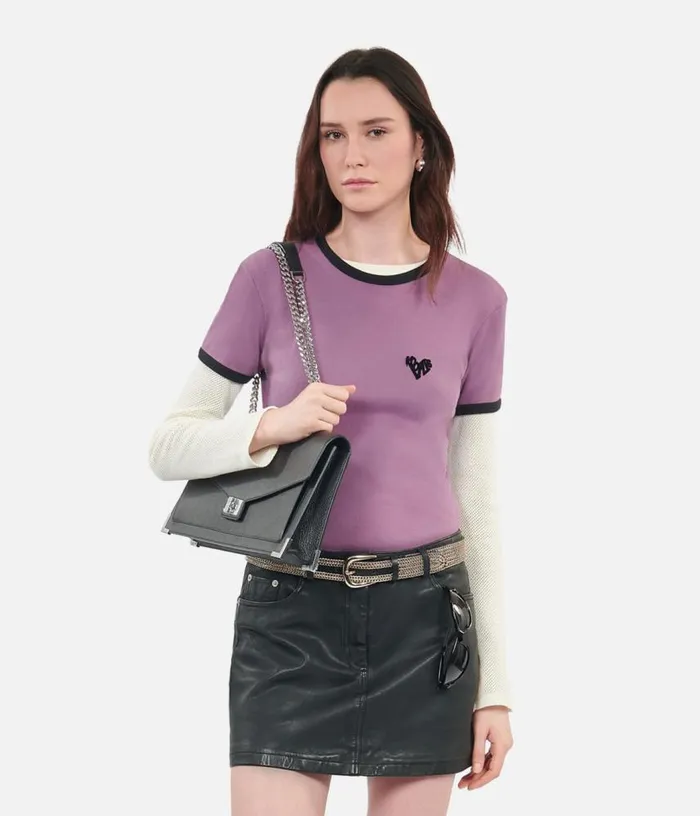 Women Purple Heart Tshirt THE KOOPLES Tshirts