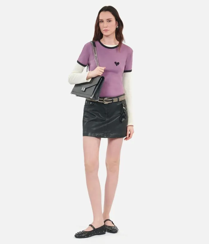 Women Purple Heart Tshirt THE KOOPLES Tshirts