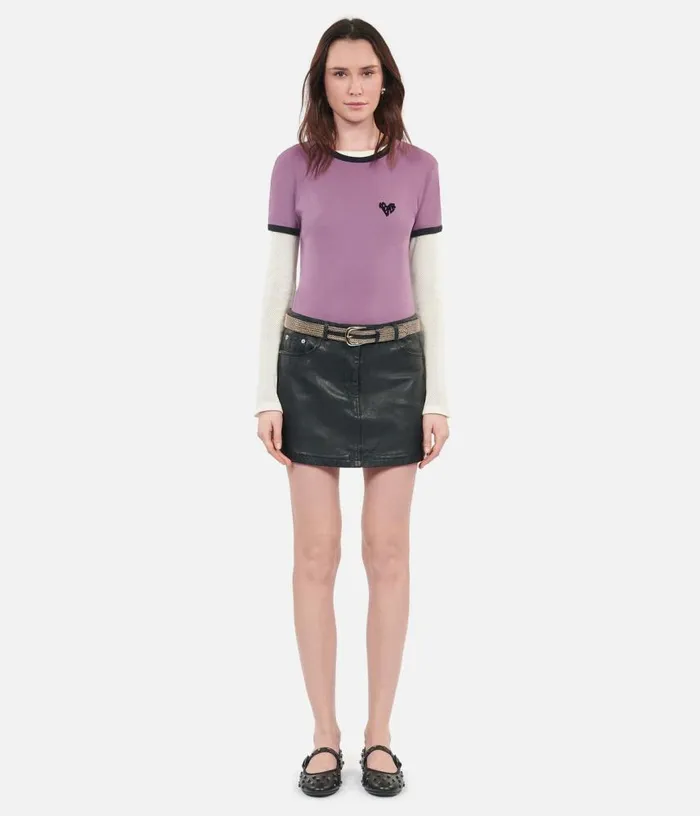 Women Purple Heart Tshirt THE KOOPLES Tshirts