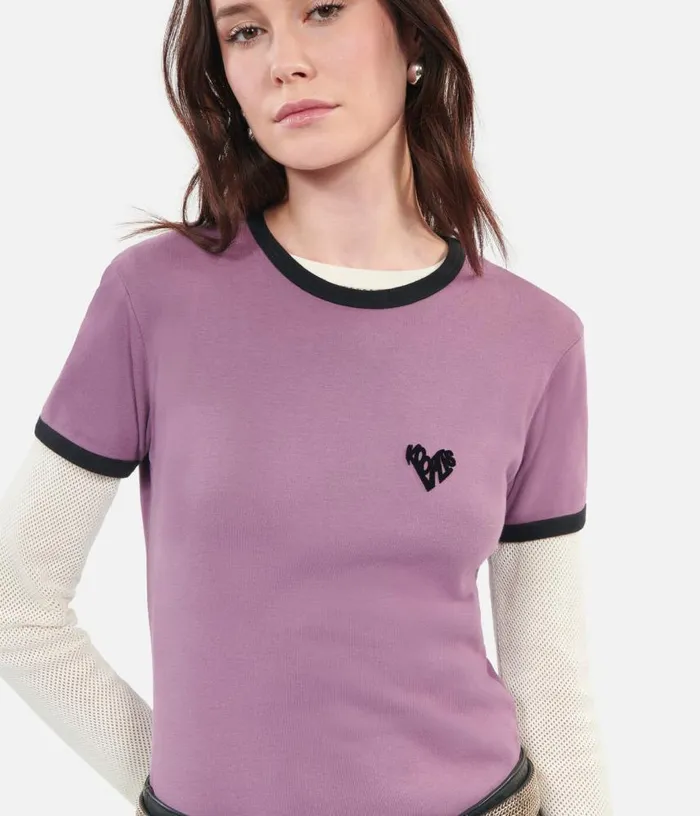 Women Purple Heart Tshirt THE KOOPLES Tshirts