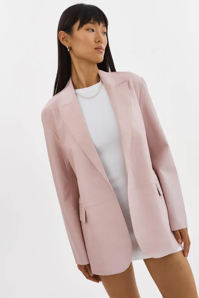 Women QUIRINA Leather Blazer Rose LAMARQUE Blazers Women QUIRINA Leather Blazer Rose LAMARQUE Blazers