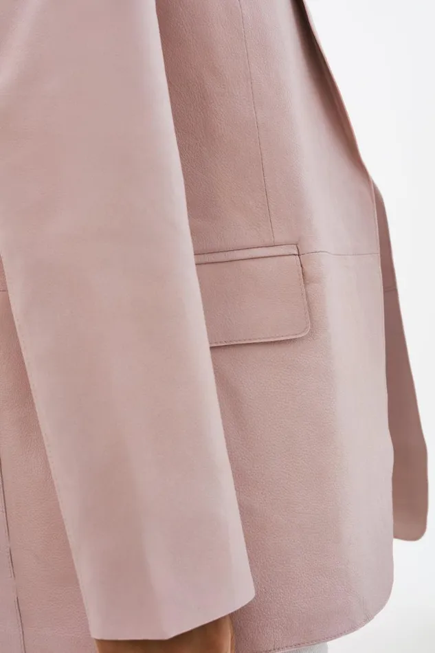 Women QUIRINA Leather Blazer Rose LAMARQUE Blazers Women QUIRINA Leather Blazer Rose LAMARQUE Blazers