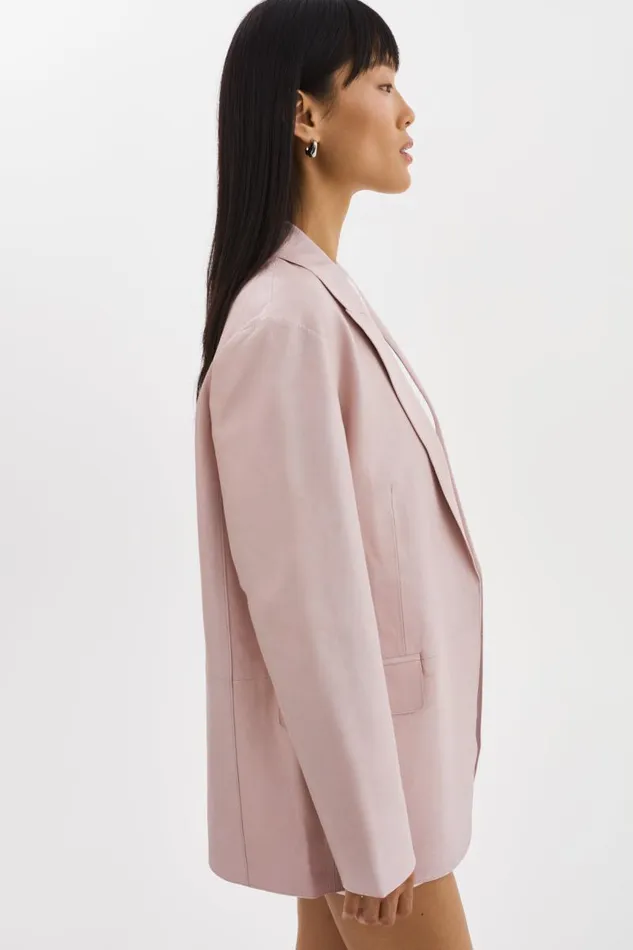 Women QUIRINA Leather Blazer Rose LAMARQUE Blazers Women QUIRINA Leather Blazer Rose LAMARQUE Blazers