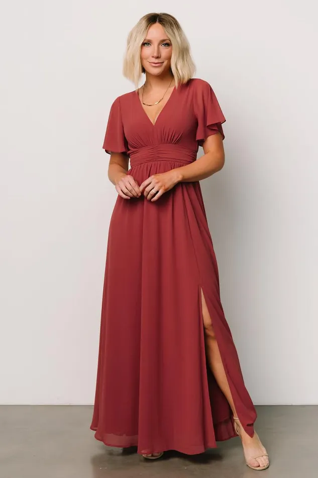 Women Ramona Maxi Dress Terracotta Baltic Born Maxi Dresses