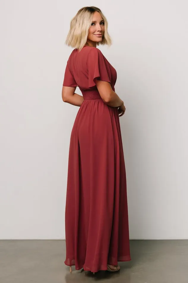Women Ramona Maxi Dress Terracotta Baltic Born Maxi Dresses Women Ramona Maxi Dress Terracotta Baltic Born Maxi Dresses