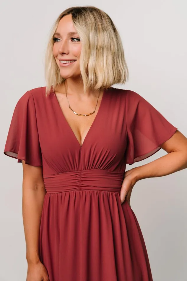 Women Ramona Maxi Dress Terracotta Baltic Born Maxi Dresses Women Ramona Maxi Dress Terracotta Baltic Born Maxi Dresses