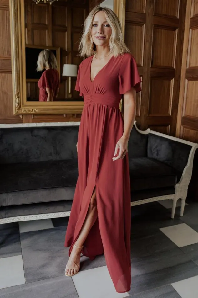 Women Ramona Maxi Dress Terracotta Baltic Born Maxi Dresses Women Ramona Maxi Dress Terracotta Baltic Born Maxi Dresses