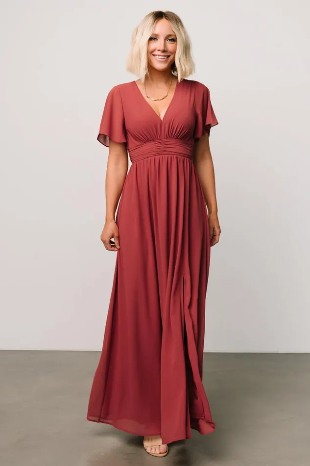 Women Ramona Maxi Dress Terracotta Baltic Born Maxi Dresses Women Ramona Maxi Dress Terracotta Baltic Born Maxi Dresses