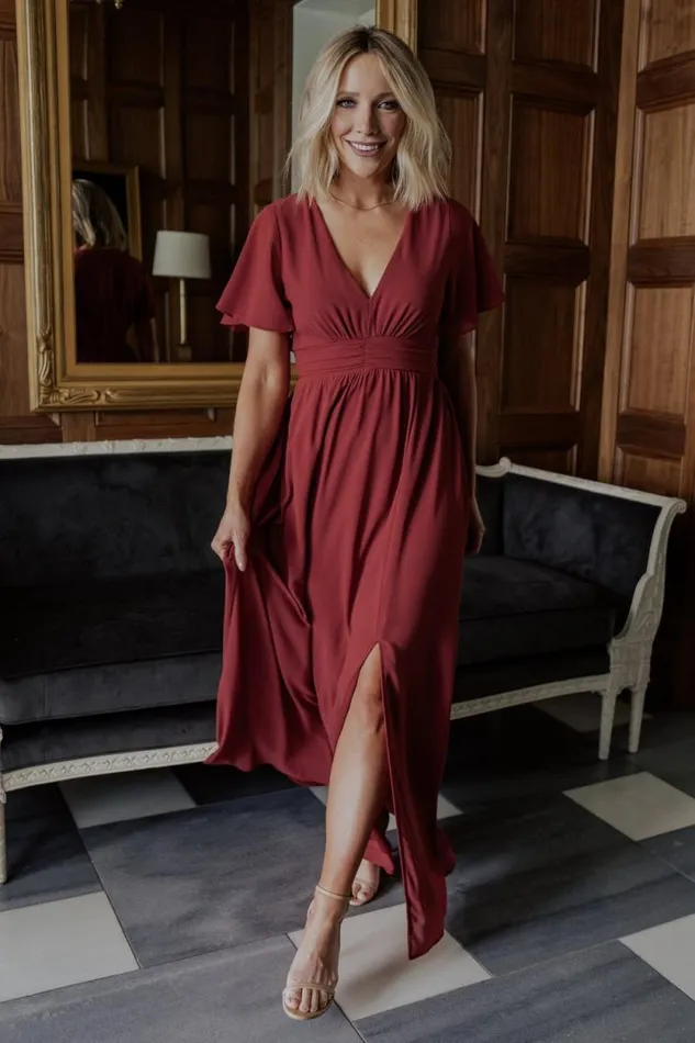 Women Ramona Maxi Dress Terracotta Baltic Born Maxi Dresses Women Ramona Maxi Dress Terracotta Baltic Born Maxi Dresses