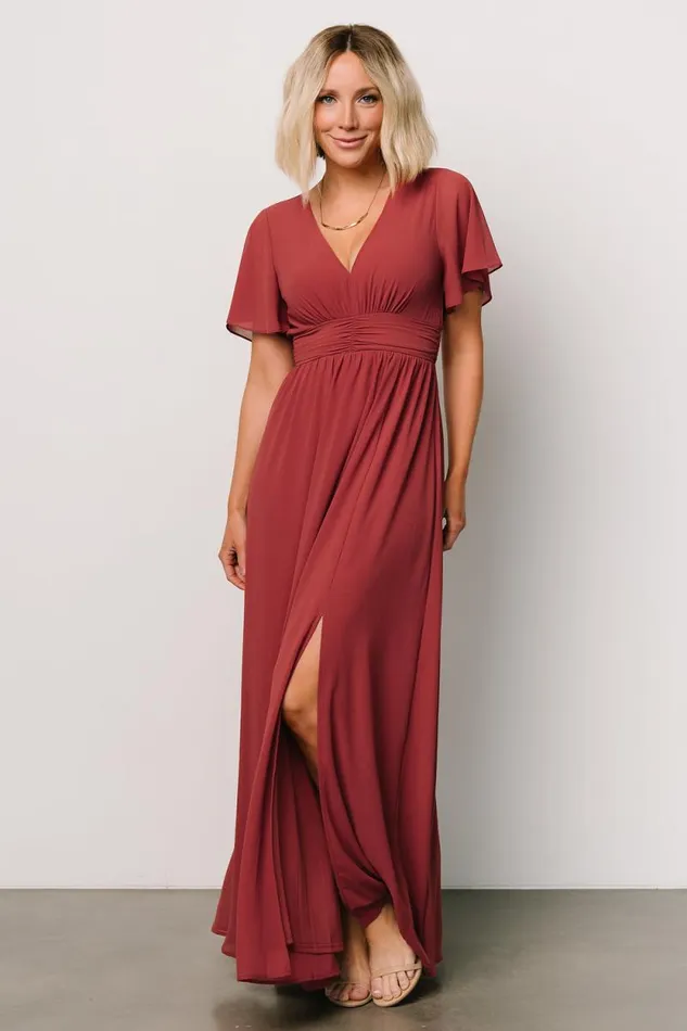Women Ramona Maxi Dress Terracotta Baltic Born Maxi Dresses Women Ramona Maxi Dress Terracotta Baltic Born Maxi Dresses