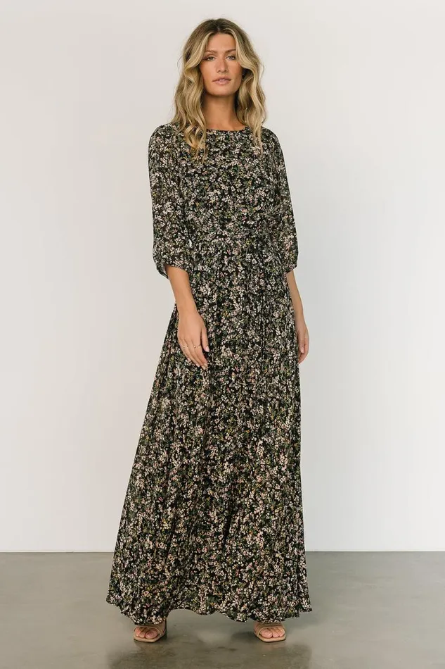 Women Rebecca Maxi Dress Black Floral Baltic Born Maxi Dresses