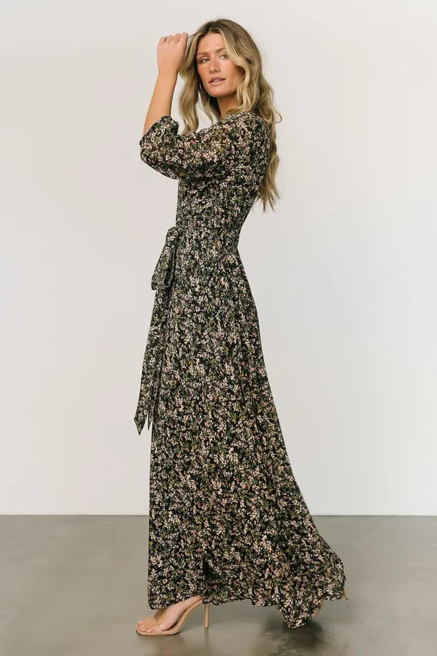 Women Rebecca Maxi Dress Black Floral Baltic Born Maxi Dresses Women Rebecca Maxi Dress Black Floral Baltic Born Maxi Dresses