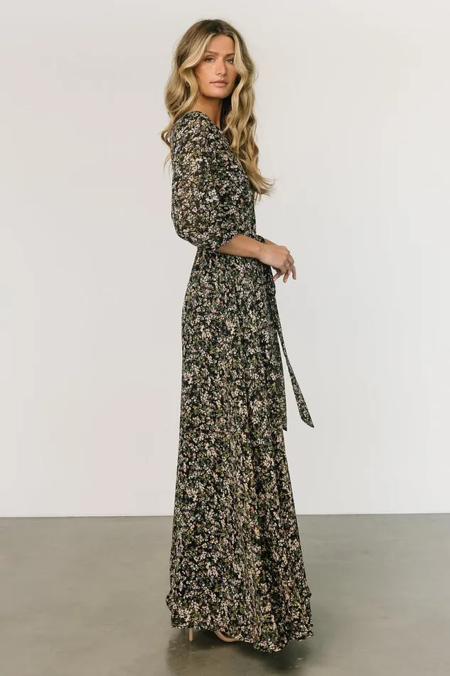 Women Rebecca Maxi Dress Black Floral Baltic Born Maxi Dresses Women Rebecca Maxi Dress Black Floral Baltic Born Maxi Dresses