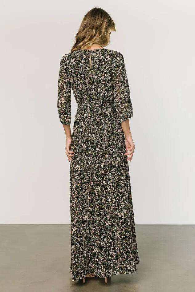 Women Rebecca Maxi Dress Black Floral Baltic Born Maxi Dresses Women Rebecca Maxi Dress Black Floral Baltic Born Maxi Dresses