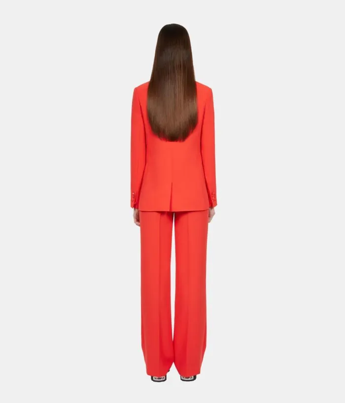 Women Red Crepe Suit Jacket THE KOOPLES Blazers and Suits
