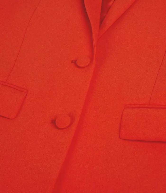 Women Red Crepe Suit Jacket THE KOOPLES Blazers and Suits