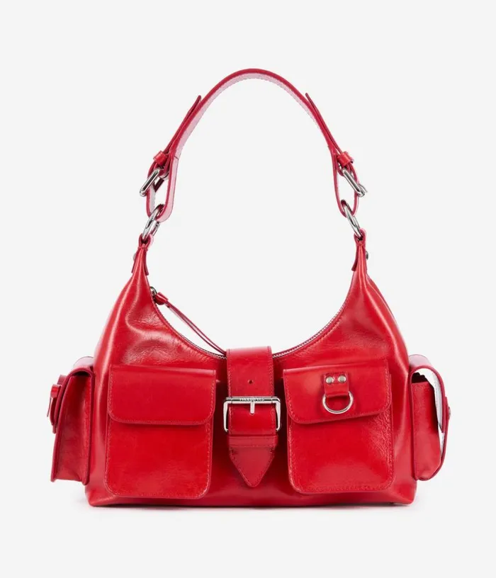 Women Red Vintage Treatment Leather Amelia Bag THE KOOPLES Bags