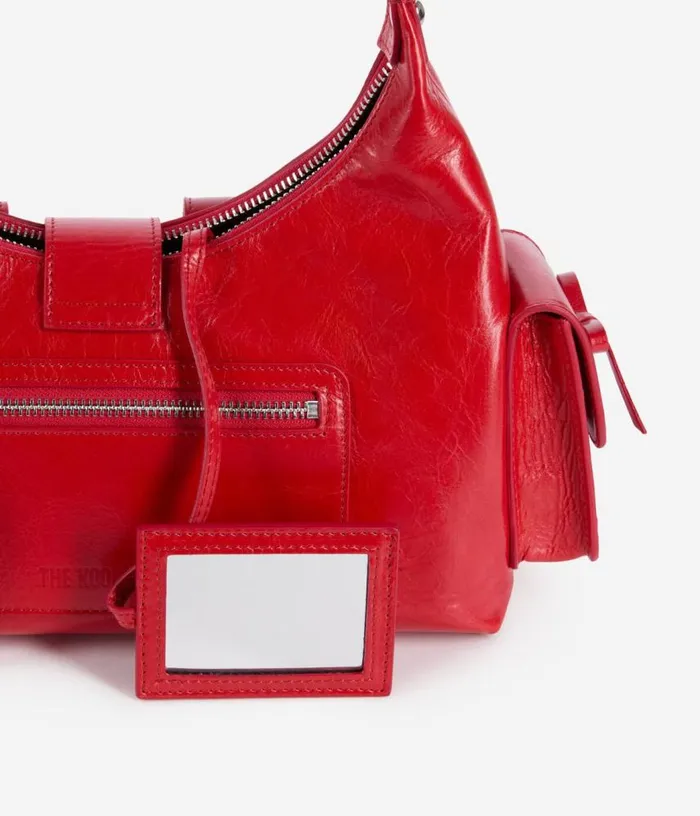 Women Red Vintage Treatment Leather Amelia Bag THE KOOPLES Bags