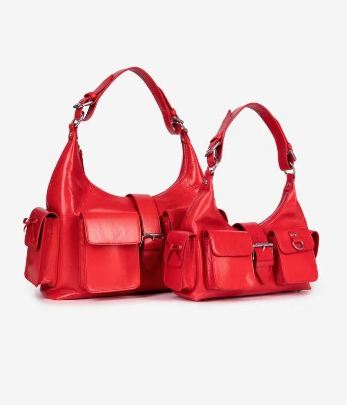 Women Red Vintage Treatment Leather Amelia Bag THE KOOPLES Bags