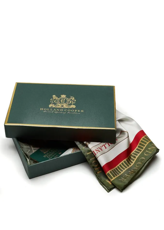 Women Regal Horse Silk Scarf Racing Green Heritage Red Holland Cooper Scarves