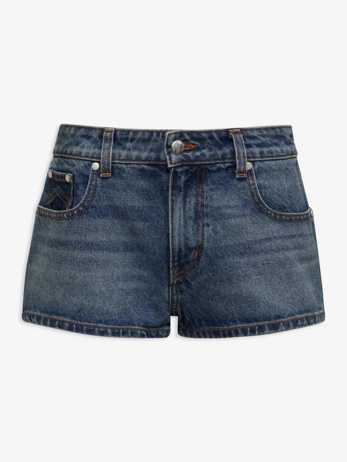 Women Rhude Bottoms LOWWAIST DENIM SHORTS Dark Indigo