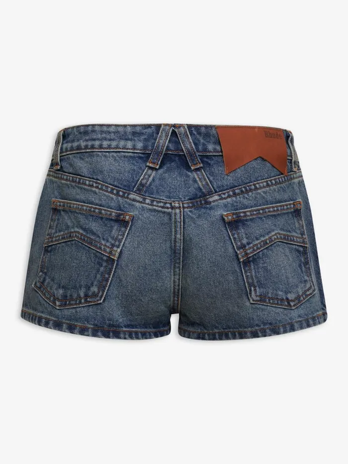 Women Rhude Bottoms LOWWAIST DENIM SHORTS Dark Indigo
