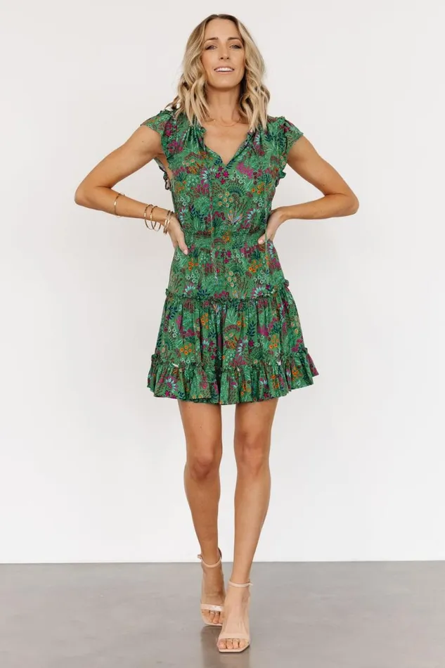 Women Rio Short Dress Green Multi Baltic Born Short Dresses