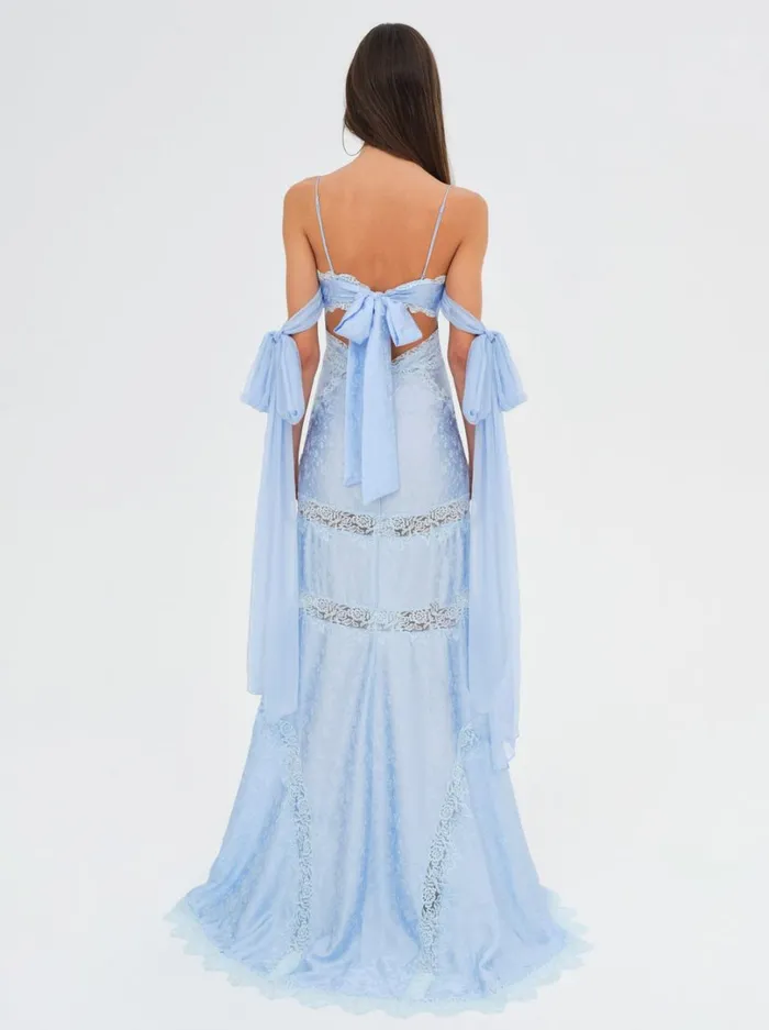 Women Rita Lace Gown Blue For Love and Lemons Dresses Women Rita Lace Gown Blue For Love and Lemons Dresses