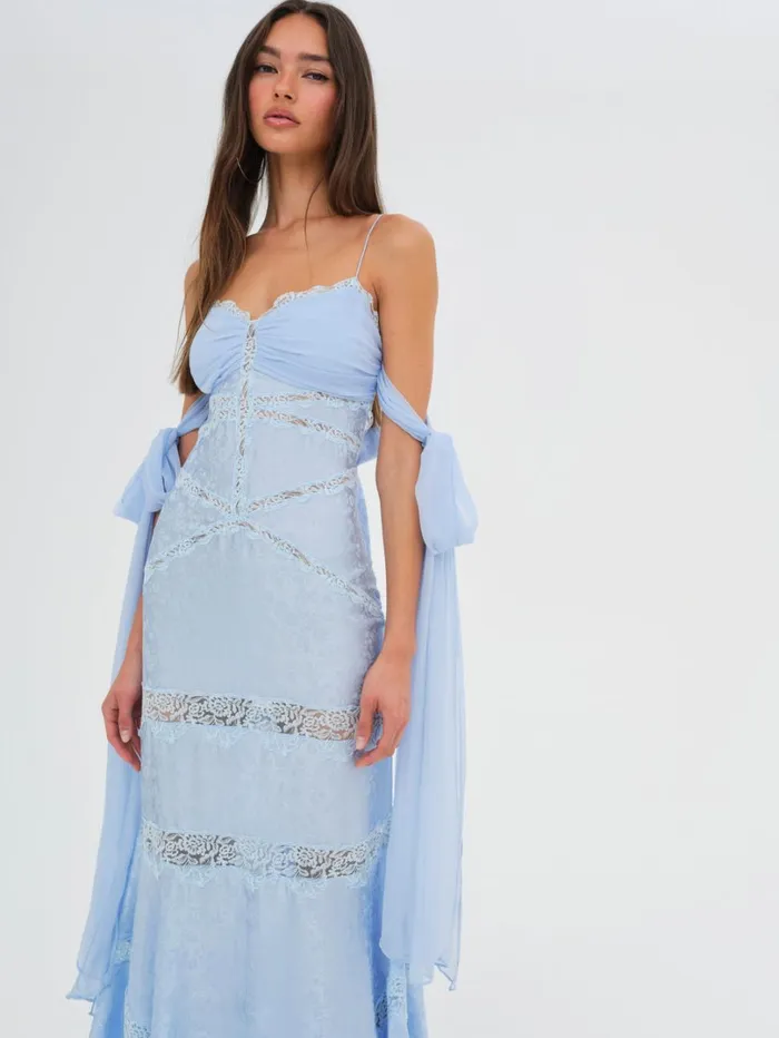 Women Rita Lace Gown Blue For Love and Lemons Dresses Women Rita Lace Gown Blue For Love and Lemons Dresses