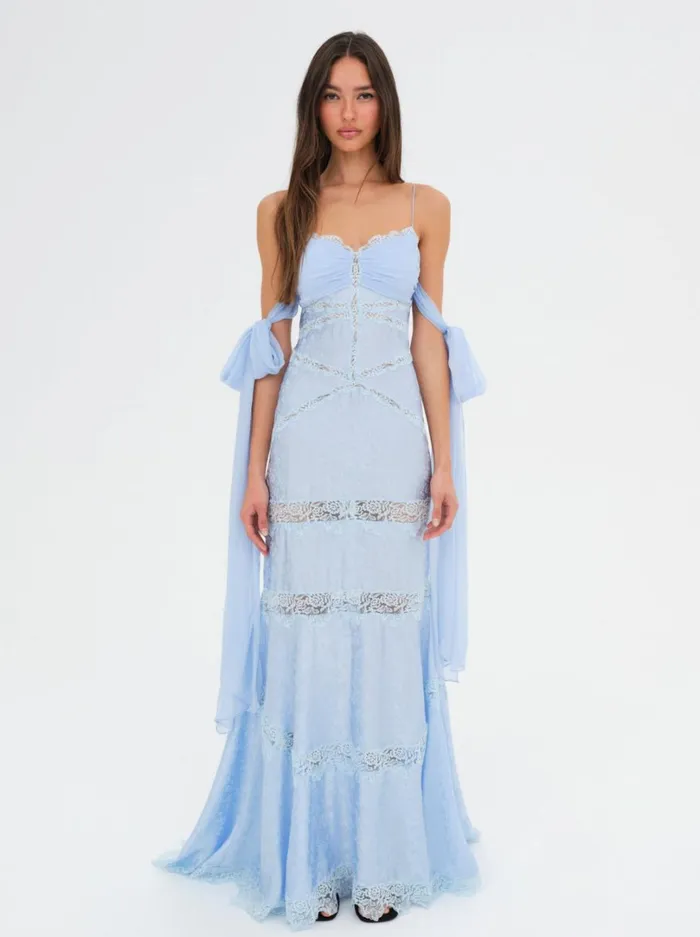 Women Rita Lace Gown Blue For Love and Lemons Dresses Women Rita Lace Gown Blue For Love and Lemons Dresses