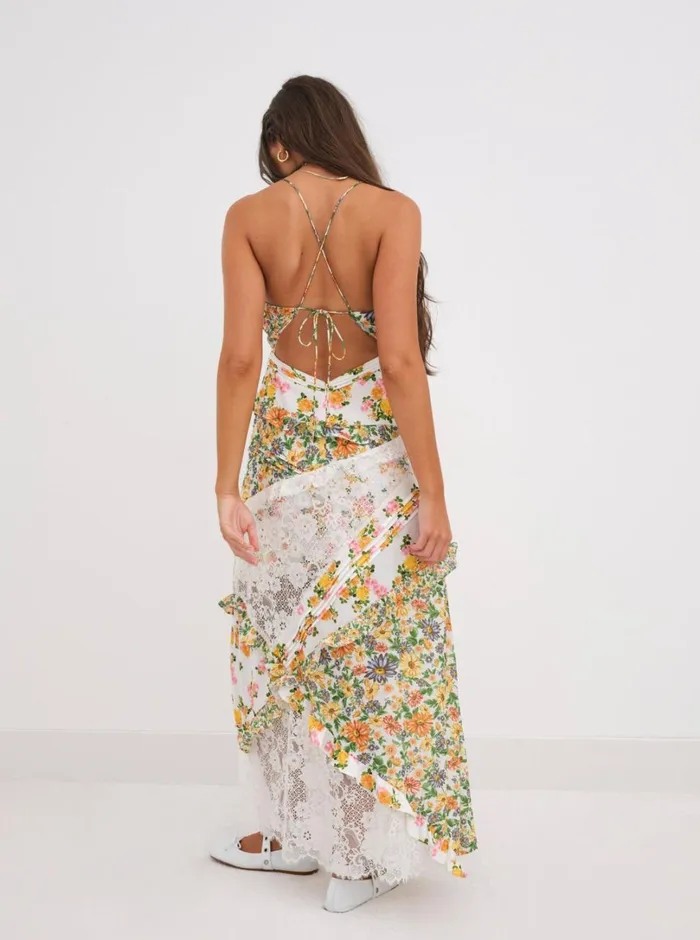 Women Rosalyn Maxi Dress Green Marigold For Love and Lemons Dresses Women Rosalyn Maxi Dress Green Marigold For Love and Lemons Dresses