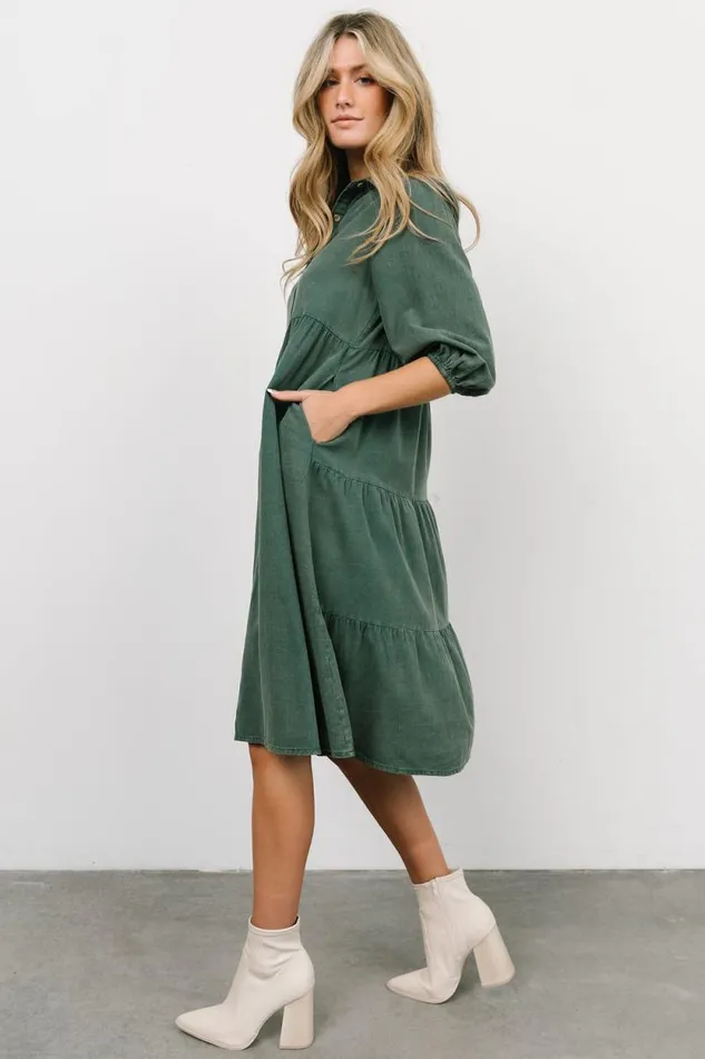Women Sari Babydoll Dress Green Baltic Born Short Dresses Women Sari Babydoll Dress Green Baltic Born Short Dresses