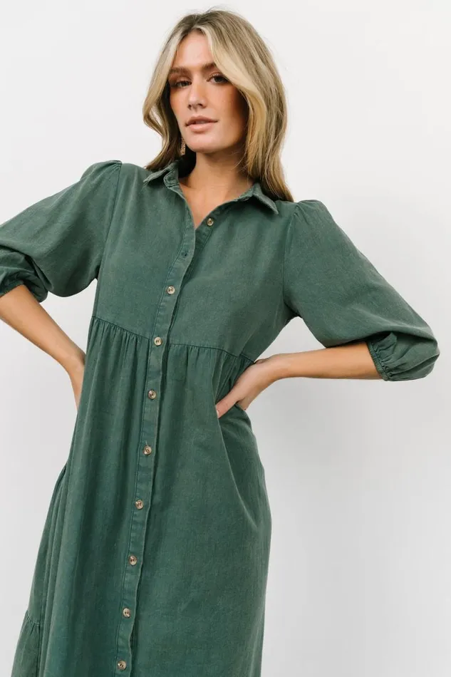 Women Sari Babydoll Dress Green Baltic Born Short Dresses Women Sari Babydoll Dress Green Baltic Born Short Dresses