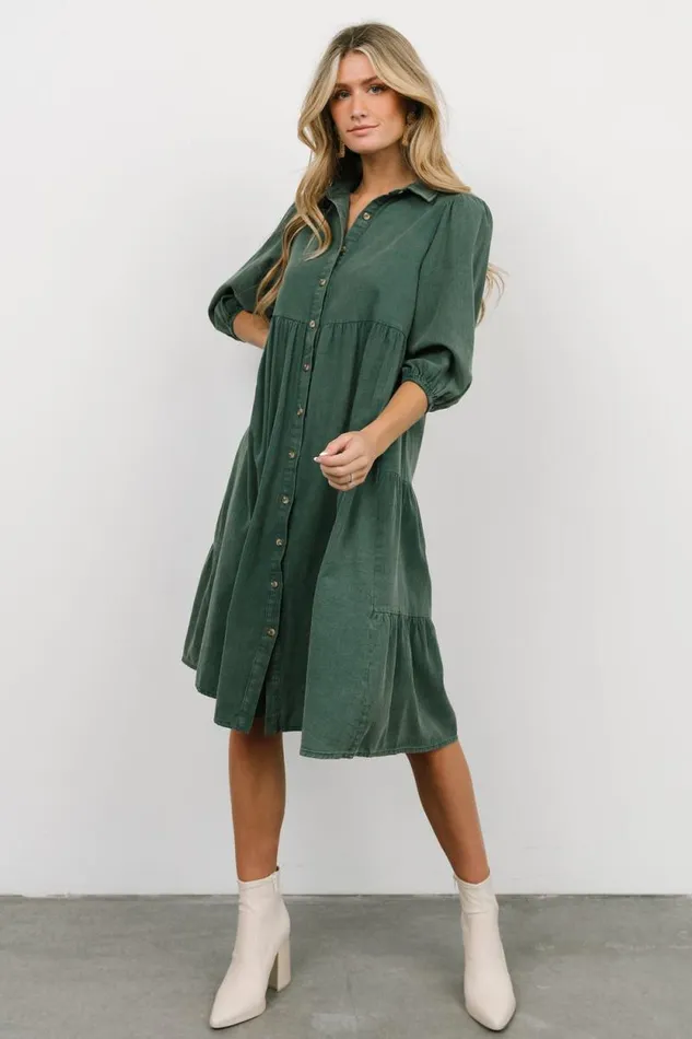Women Sari Babydoll Dress Green Baltic Born Short Dresses Women Sari Babydoll Dress Green Baltic Born Short Dresses