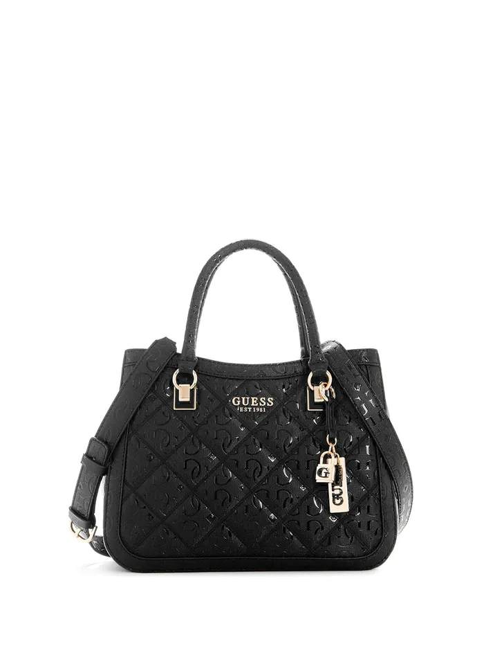 Women Satchel GUESS Black Caddie Girlfriend Satchel Bag