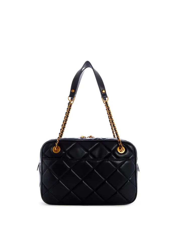 Women Satchel GUESS Black Cessily Shoulder Bag