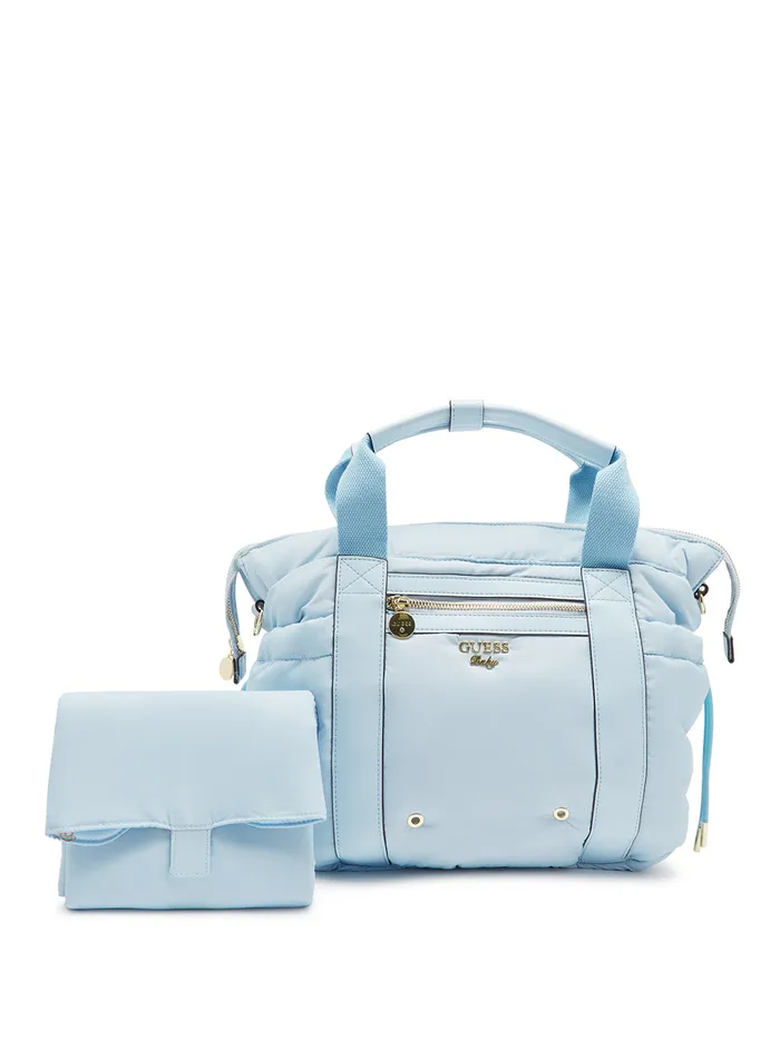Women Satchel GUESS Blue 3pack Mommy Baby Bag And Mat Set
