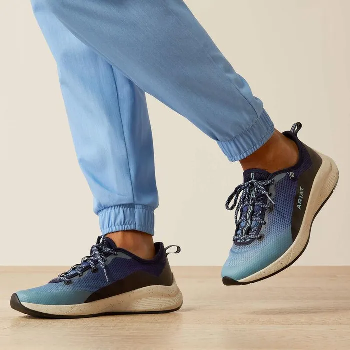Women Scrubs Ariat Blackwell Cargo Stretch Jogger Scrub Pant Light Blue Heather