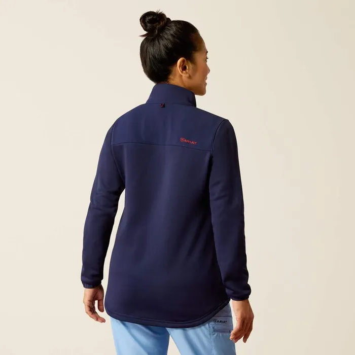 Women Scrubs Ariat Sina Fleece Scrub Jacket Navy