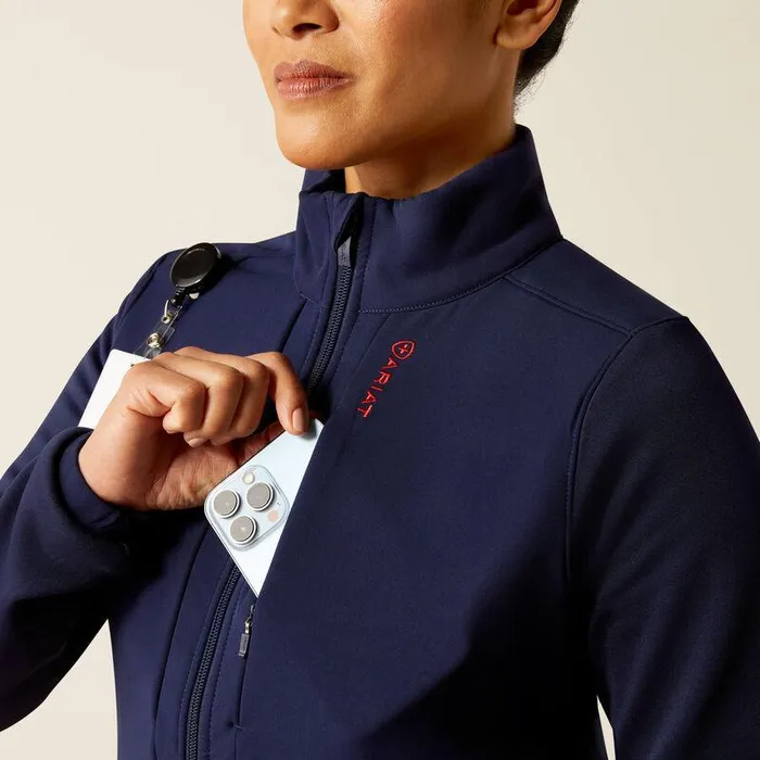 Women Scrubs Ariat Sina Fleece Scrub Jacket Navy