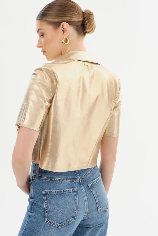 Women SEVANA Reversible Leather Jacket Winter Whitegold LAMARQUE Leather Jackets