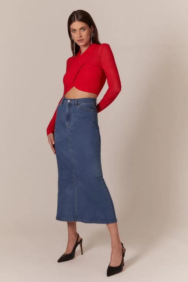 Women Shirts and Blouses Bardot Aliyah Top In Fire Red Fire Red
