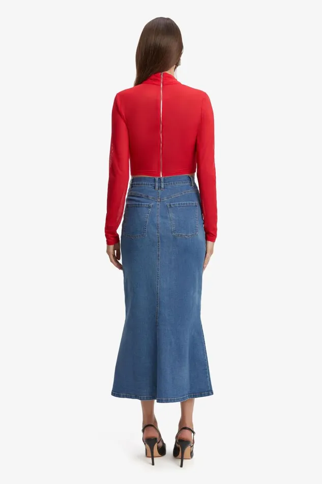 Women Shirts and Blouses Bardot Aliyah Top In Fire Red Fire Red