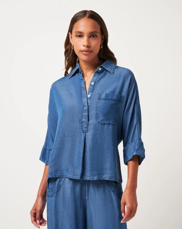 Women Shirts and Tops TravisMathew OLD HAVANA TOP Copen Blue